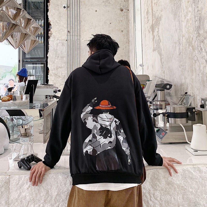 PROMO COD READY STOCK MEN HOODIE ANIME Cartoon ONE PIECE PORTGAS D. ACE hoodie sweatshirt Oversize Men &amp; Women hoodie long sleeve plus size hooded jacket tops Couple Pullover Hoodie men clothes