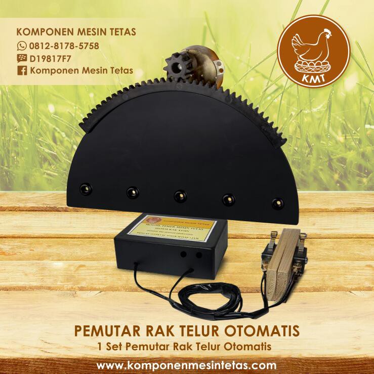 Pemutar Rak Telur Mesin Tetas Otomatis dengan Poros Bearing