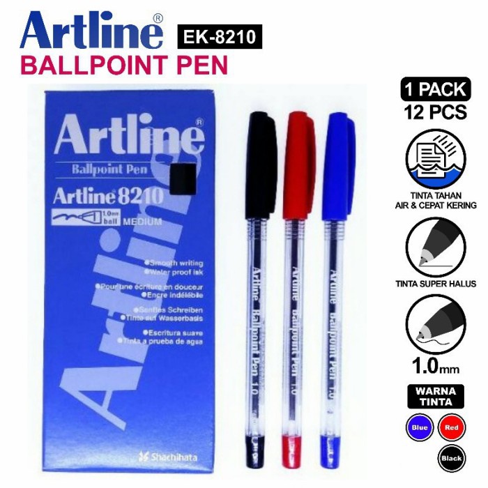 

Artline Bolpen EK-8210 1.0mm / Pulpen Artline