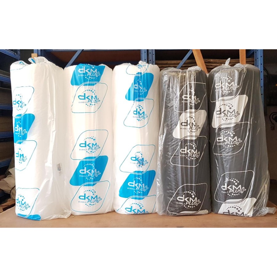 

Plastik Bubble wrap TEBAL PREMIUM babel wrap 125x50 DKM PLUS 1 ROL - HITAM dan PUTIH