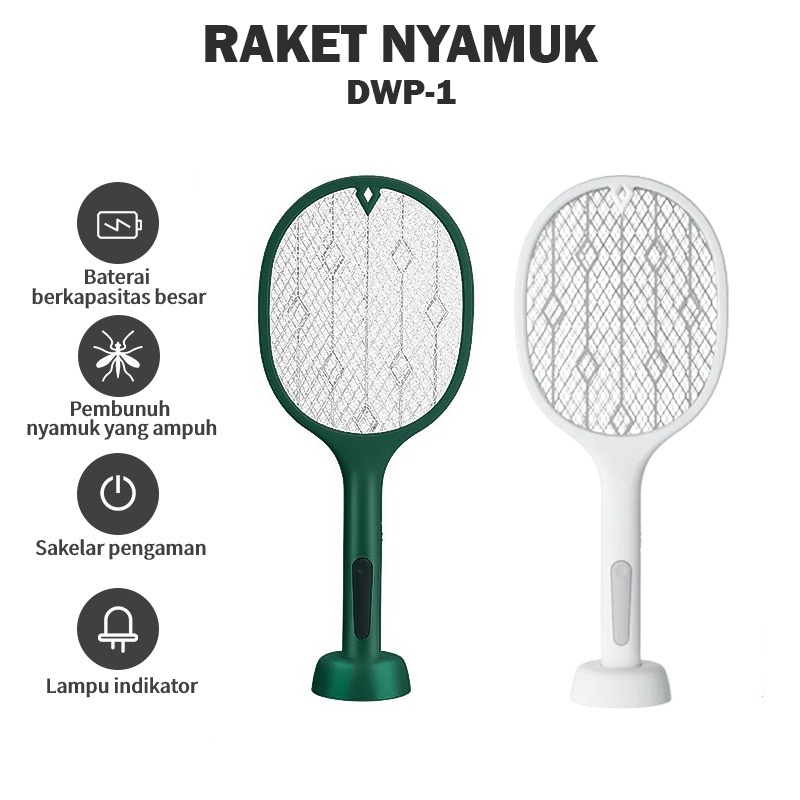 Raket Nyamuk Listrik 2in1 Multifungsi Pembunuh Nyamuk Elektrik Mosquito Killer Bisa Digantung Raket Nyamuk DWP-1