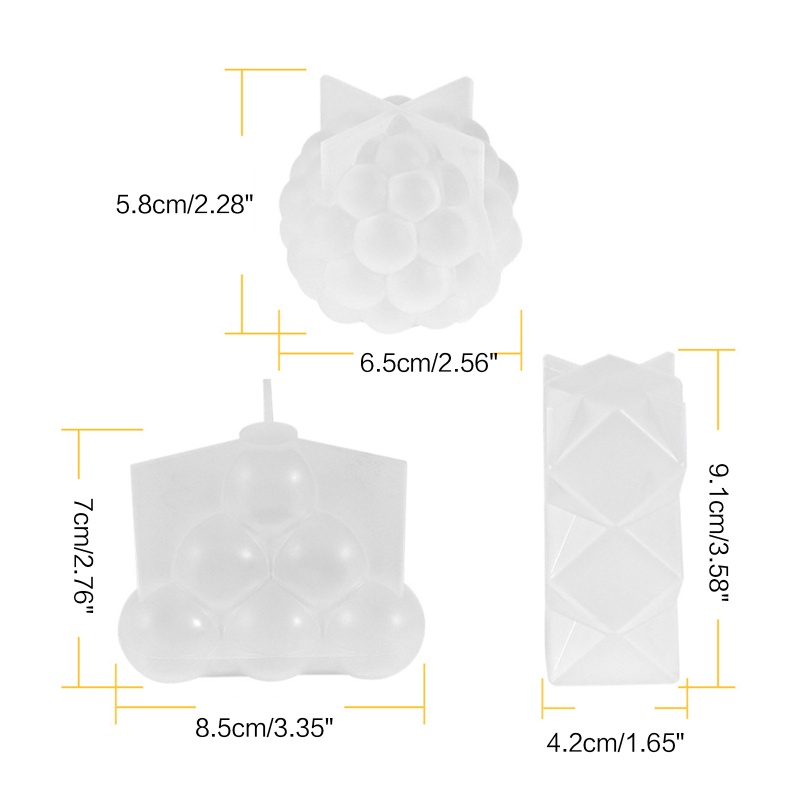 Siy Cetakan Resin Epoksi Bentuk Asimetris 3D Bahan Silikon Untuk Membuat Kerajinan Tangan DIY