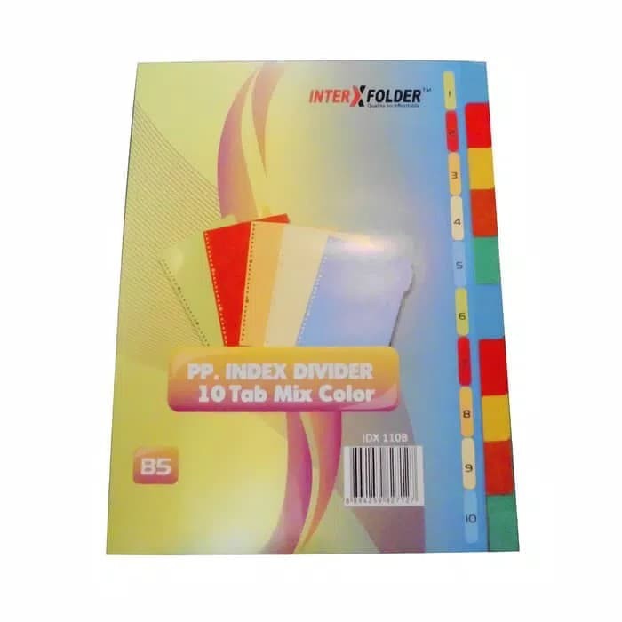 

index divider B5 10 tab warna murah
