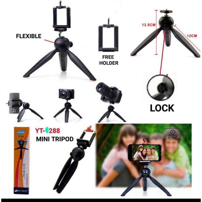 Tripod Yunteng YT-228 / Tripod Mini Yunteng YT-228/Kristalstore