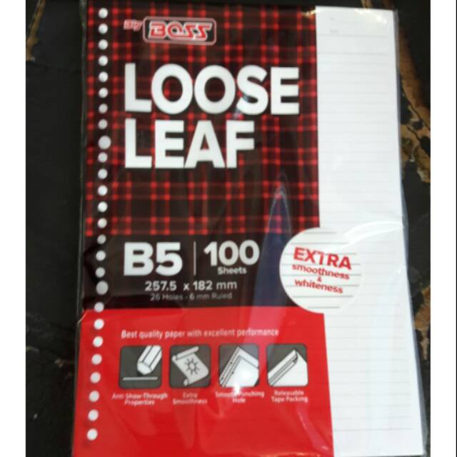 

Loose Leaf Big boss B5/100 lembar