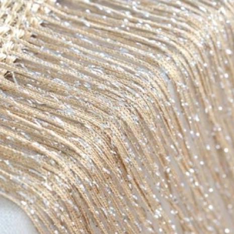 ۩ Tirai benang gold gliter 1x2 meter / tirai pintu / warna GOLD ✦