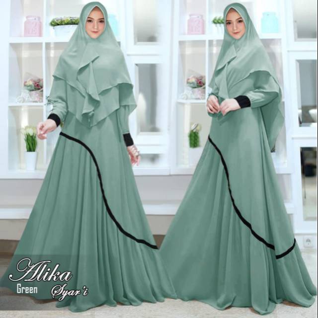 Alika Syari Set Maxy, maxy syari, gamis syari, gamis murah, maxy syari murah, maxy kekinian