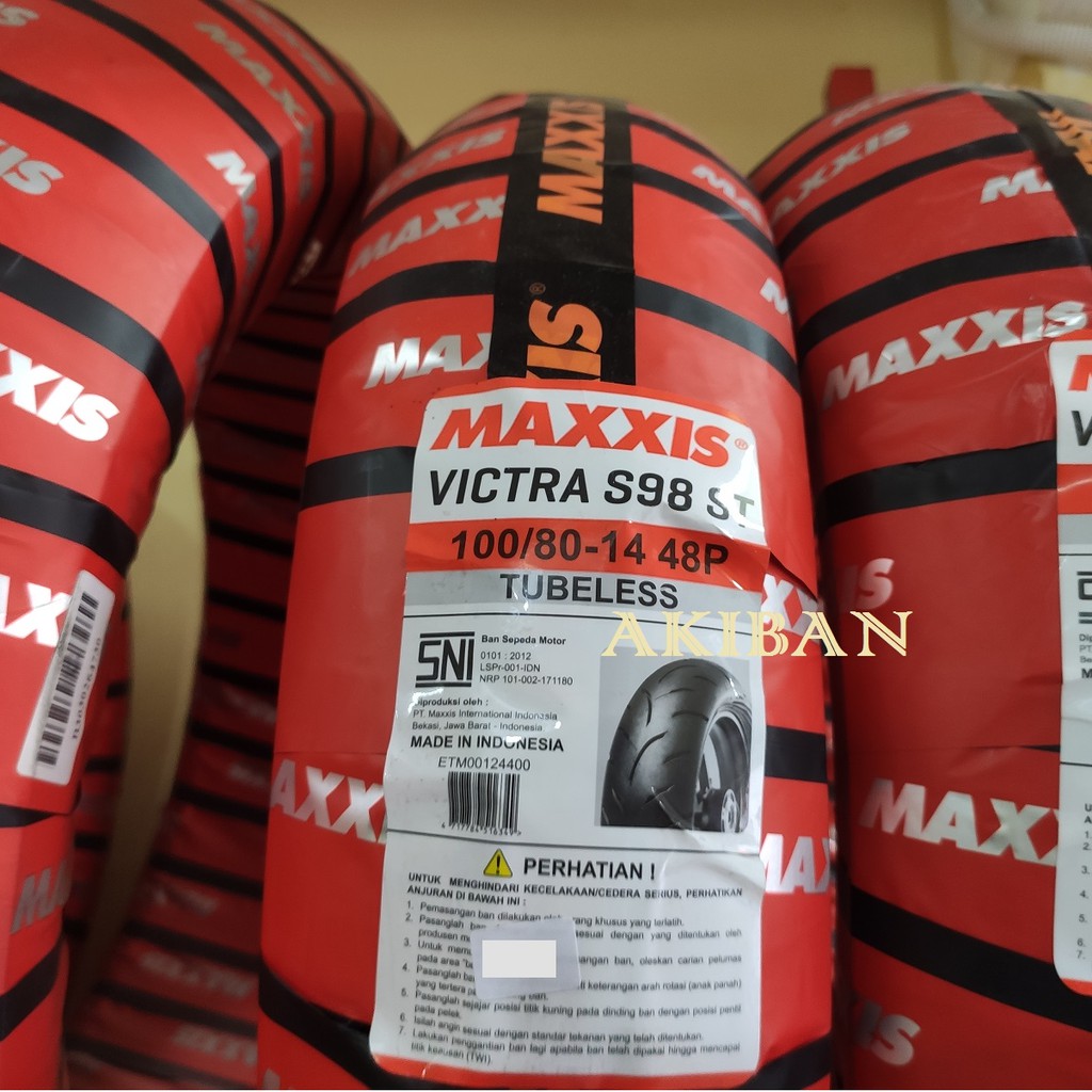 Ban MAXXIS VICTRA 100/80-14 Maxxis 100 80 14 Ring 14 Tubeless