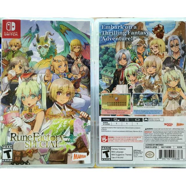 Kaset Nintendo Switch Rune Factory 4 Spesial ( US )