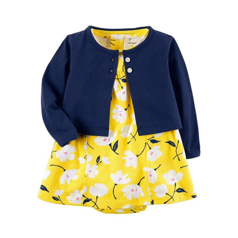 DRESS ROMPER CARDIGAN CARTER'S ANAK BAYI CEWEK C1037-15