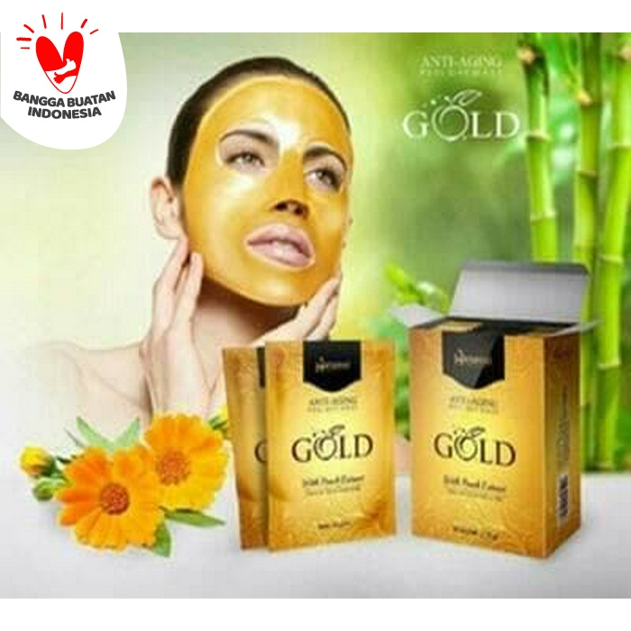 NATURGO MASKER GOLD HANASUI BPOM - MASKER NATURGO GOLD ANTI AGING 10pcs