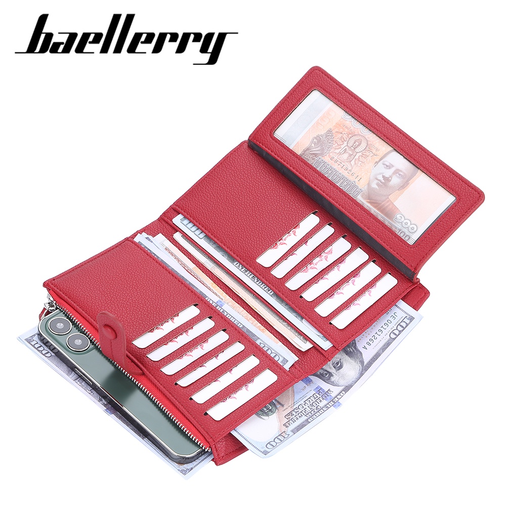 BAELLERRY N3235 Dompet Wanita Panjang Bahan Kulit PU Leather Premium WATCHKITE WKOS