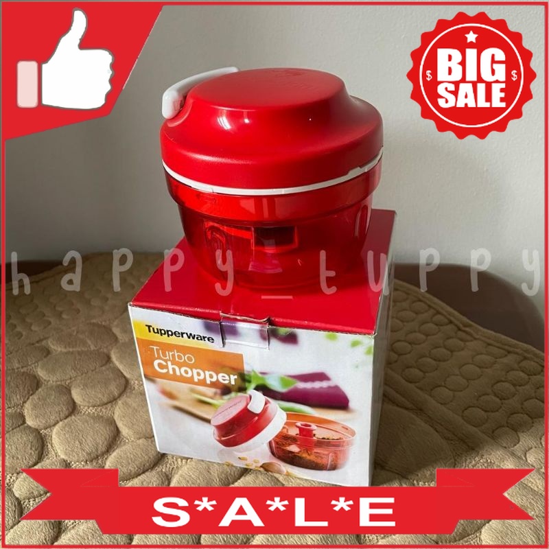 Tupperware Turbo Chopper (Promo) Pencacah Manual Merah Tupperware Original