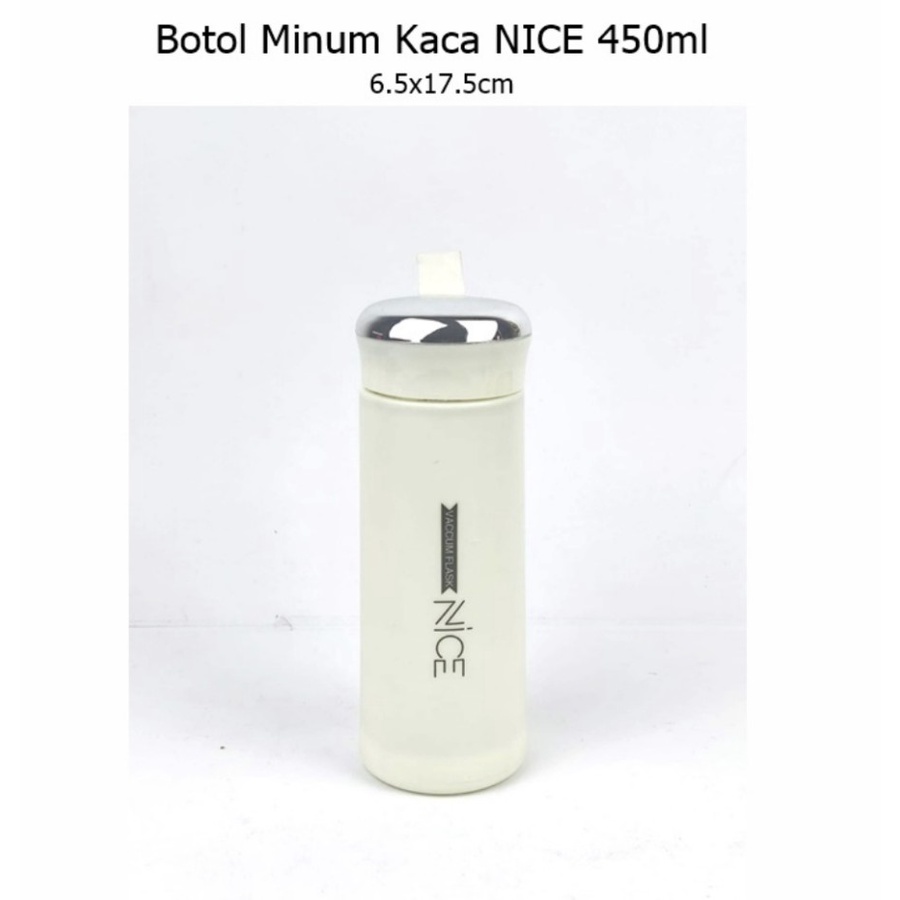 BOTOL MINUM KACA TERMOS NICE &amp; ANIMALS BOTOL MINUM NICE IMPORT 400ML TERMOS KACA TERMURAH - BC