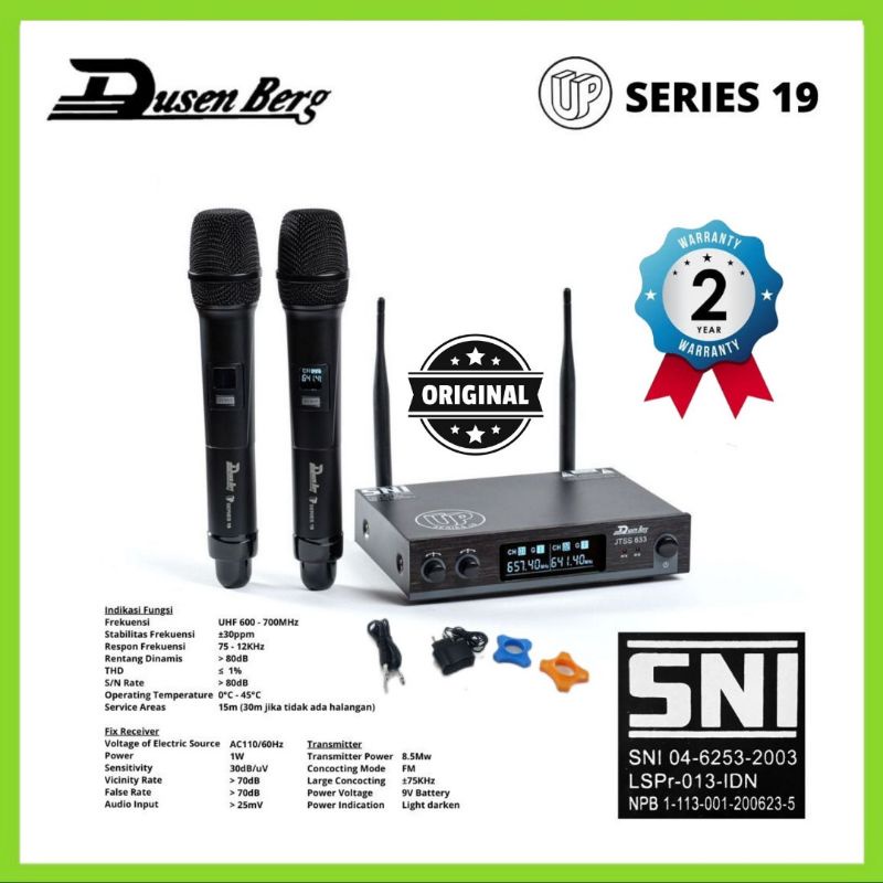 Microphone Wireless DUSENBERG 19 Series 2 Handheld SNI Original