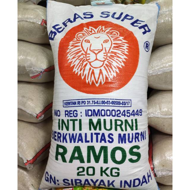 Beras Kepala Singa Super Ramos Inti Murni 20KG (Original 100%)