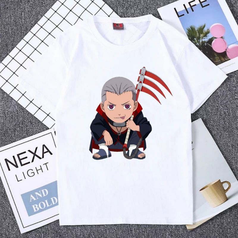 MG clothing Kaos anime jepang pria wanita naruto akatsuki hidan kakuzu kaos anime hidan murah tebal 