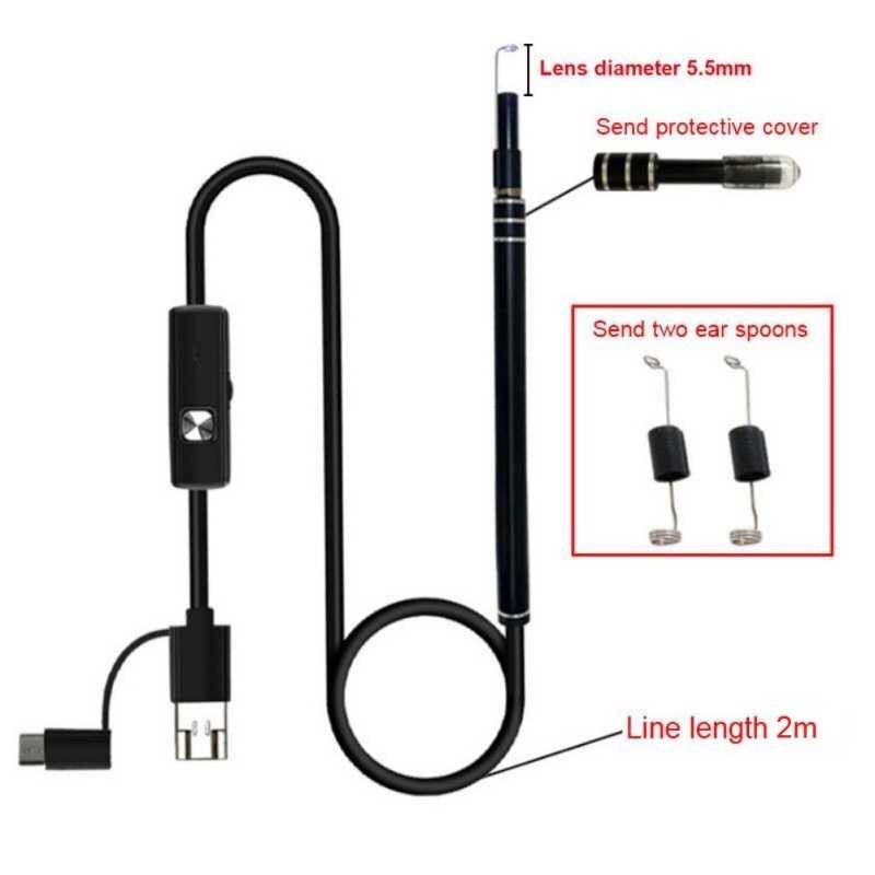 GROSIR_IJ_ korek kuping dengan endoscope camera HD visual 3 in 1