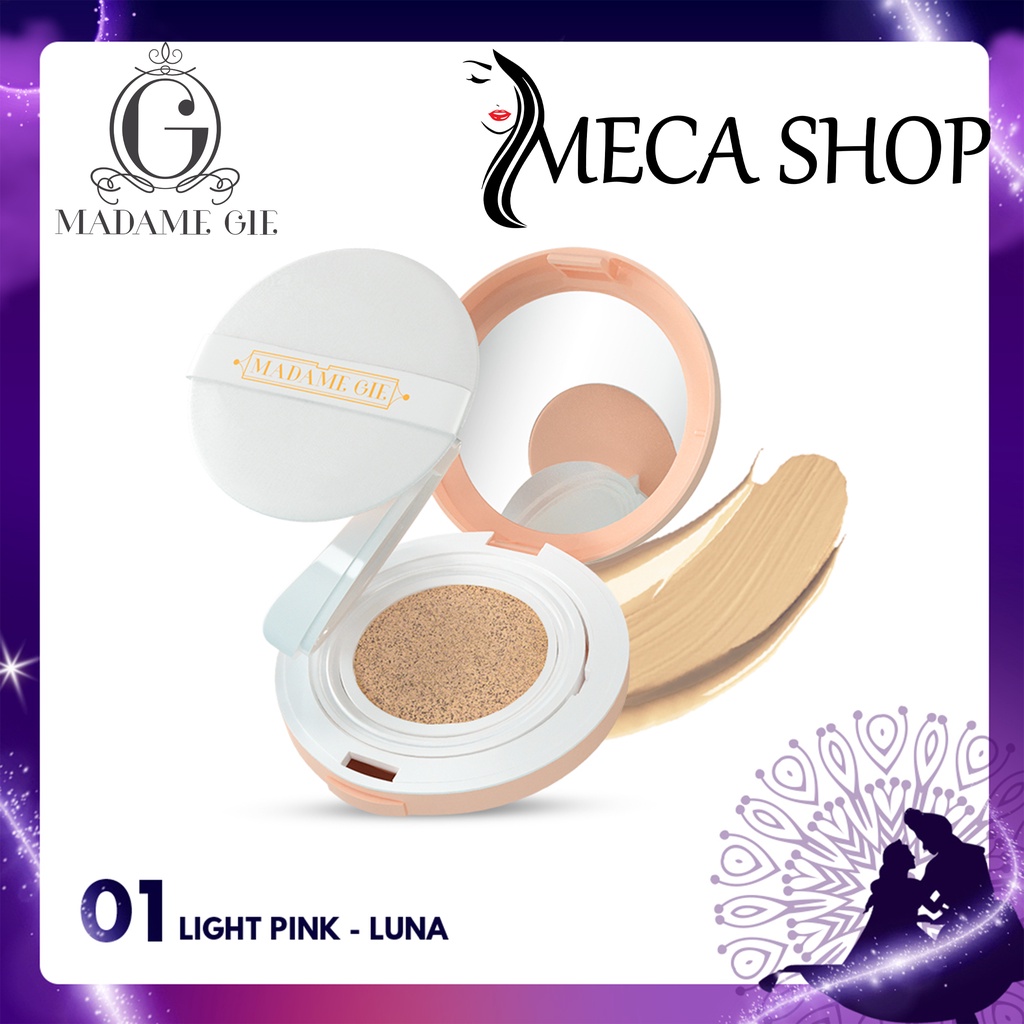 Madame Gie Magic Mini BB Face Cushion - SPF 33 PA++ Dewy Finish Foundation Tidak Menyumbat Pori-Pori