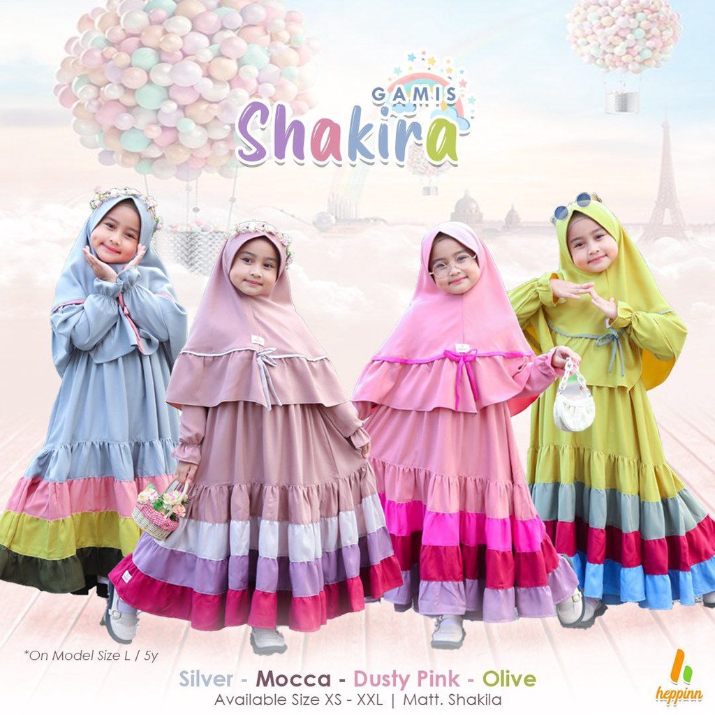 AHZA HEPPIN// Gamis Set Anak Shakira by Ahza Heppinn - Gamis Anak Umbrella