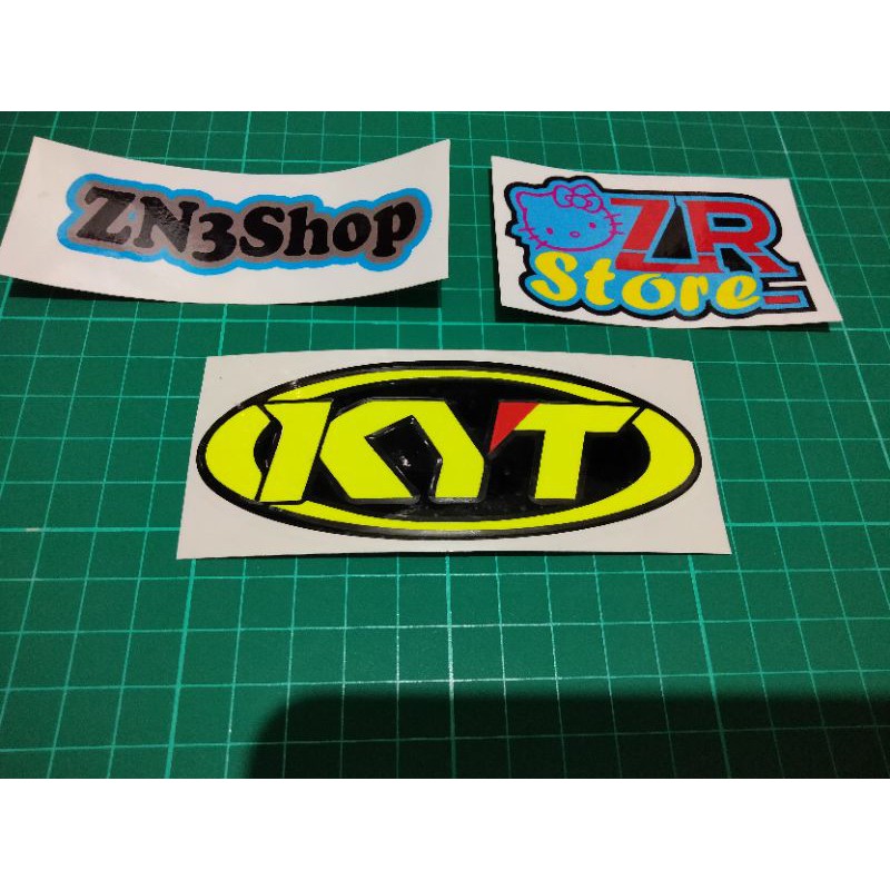 

cutting stiker KYT hijau stabilo
