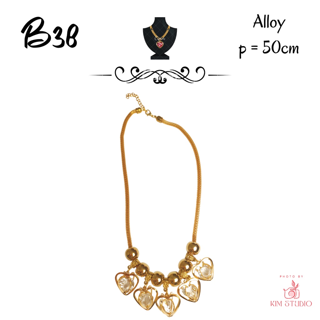 ELEFANT B38 Kalung Hati Wanita Cewek Korea Fashion Aksesoris Baju Hijab Formal Casual Woman Necklace