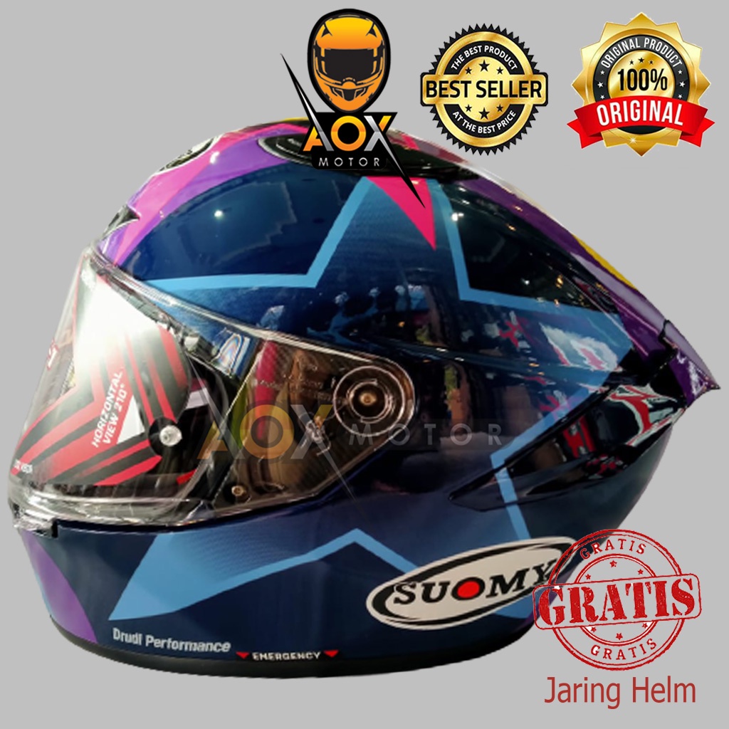 Helm SUOMY TRACK 1 Bastianini Replica Fullface, GRATIS Jaring Helm