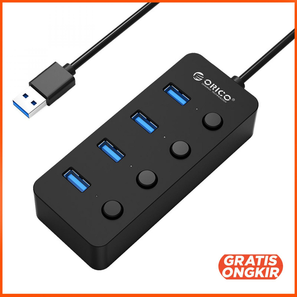 USB 3.0 High Speed USB HUB 4 Port with On Off Switch - W9PH4-V1