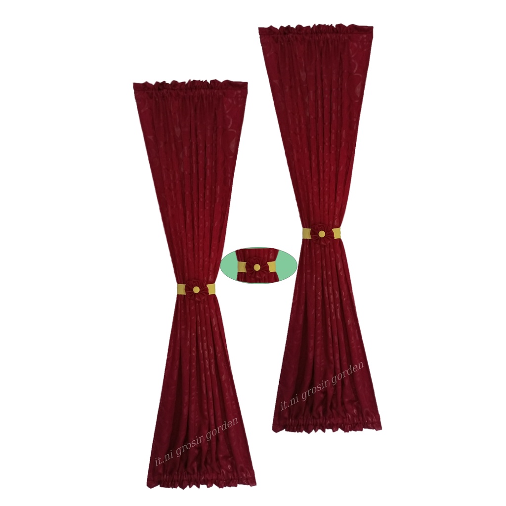 GORDEN KUPU KUPU MERAH MAROON T.150cm