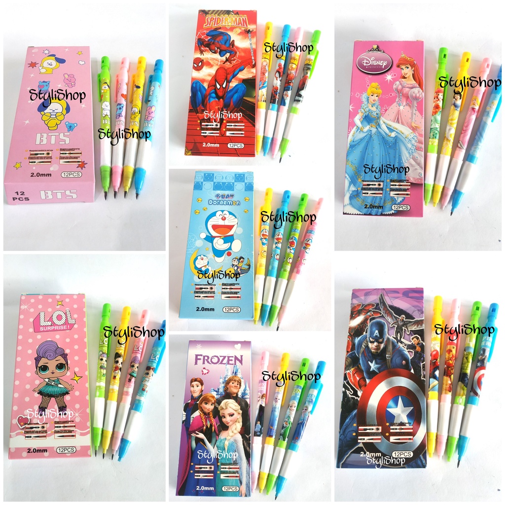 

Pensil mekanik 2.0 mm/ pensil mekanik /pensil karakter/Pensil 2B karakter