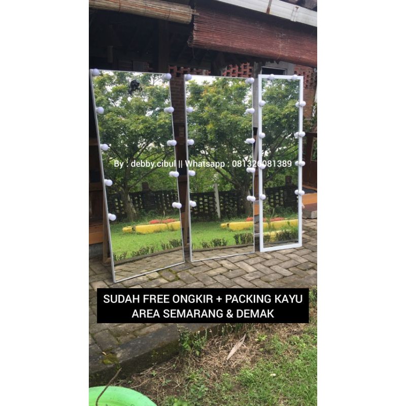 KACA LAMPU / STANDING MIRROR LAMP / CERMIN LAMPU AREA SEMARANG