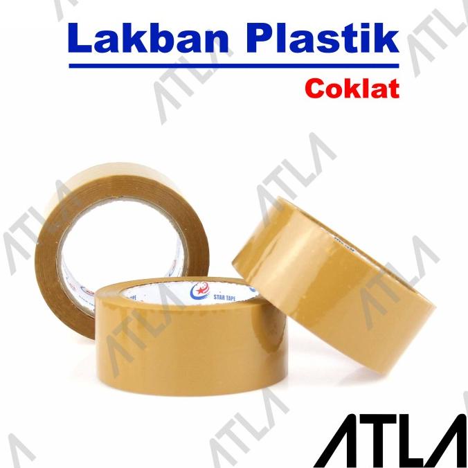 

Lakban Plastik Coklat Tape Solatip Cokelat Isolasi Plakban Lem Dus