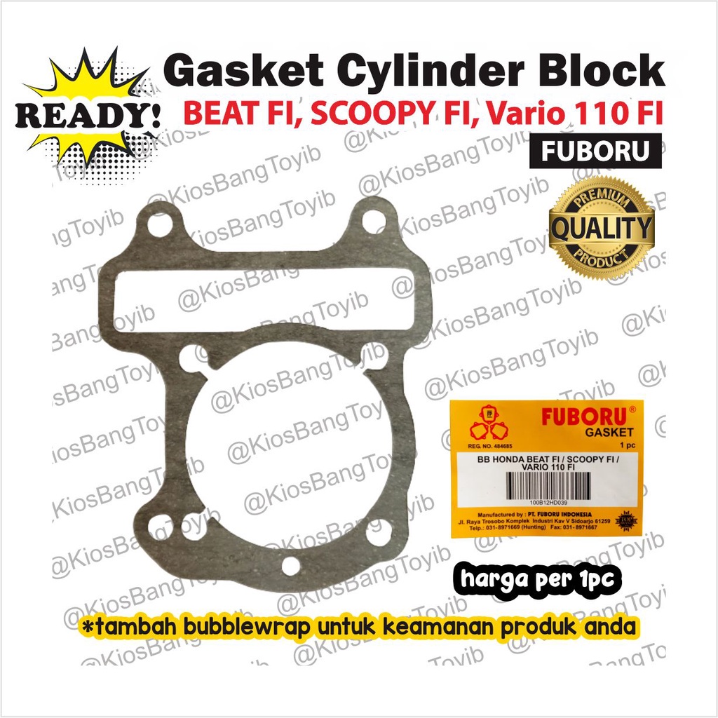 Packing Gasket Cylinder Block (BB) Honda Beat Scoopy Vario 110 FI (FUBORU)