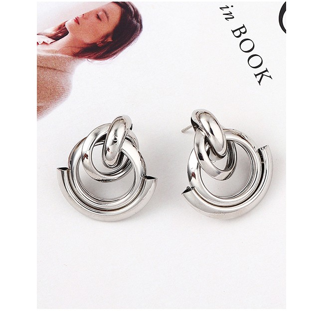 LRC Anting Tusuk Fashion K Double Row Of Small Earrings Y61808