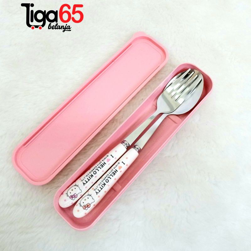 Alat Makan / Sendok Garpu Set / Stainless Steel / Sendok Garpu Portable / Sendok Garpu 6020