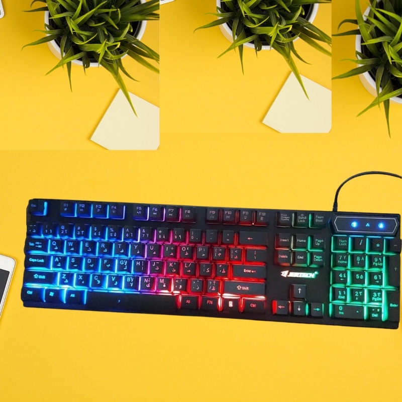 Paket 1 Set Keyboard Dan Mouse Gaming KM180 LED Lighting Effect -XOBOX