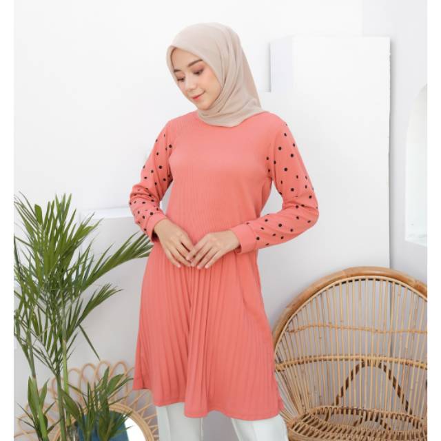 Busana Atasan Wanita Navara Be Tunik Bahan Strech Murah Terbaru