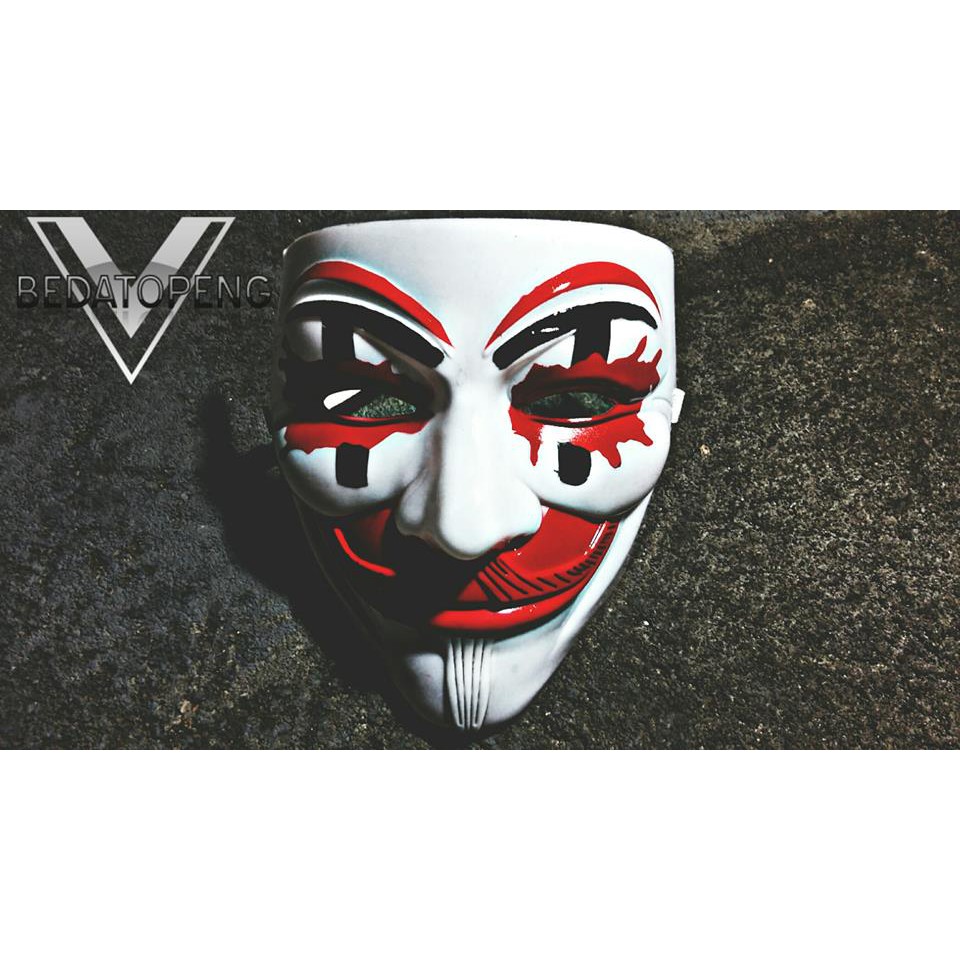 Topeng Anonymous Custom Clay Airbrush