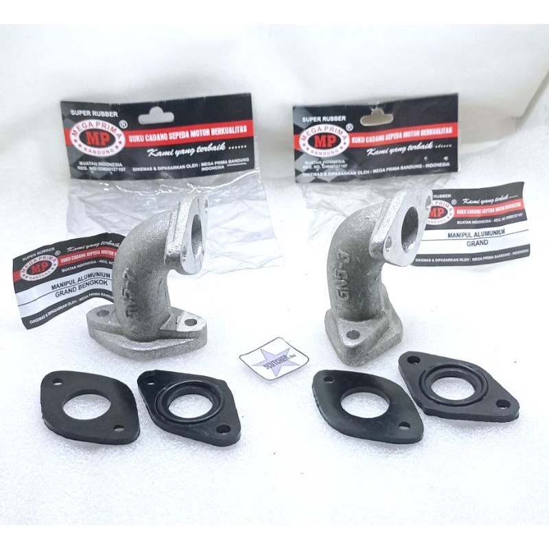 Insulator-Manipul-Manifold-Intake karburator honda astrea grand legenda supra model lurus dan bengkok