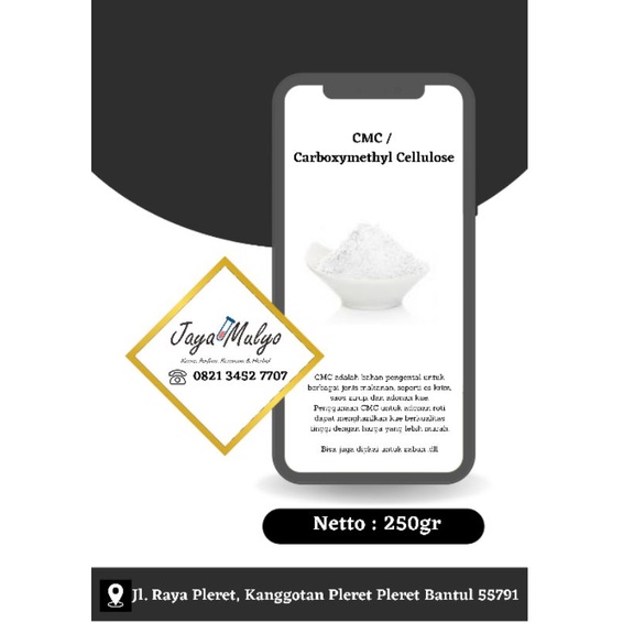 

CMC (250gr) / Carboxymethil Cellulose