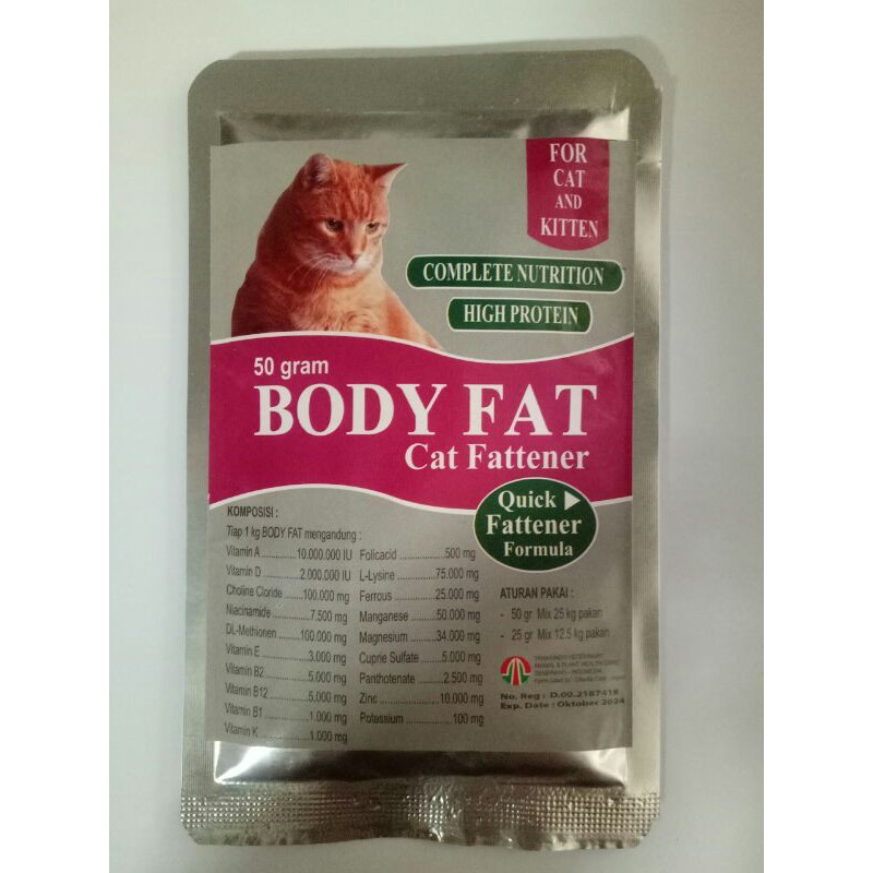 suplemen kucing Body Fat