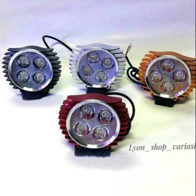 Lampu Sorot Lampu Tembak Led 4 Mata Gepeng 3 Mode Universal