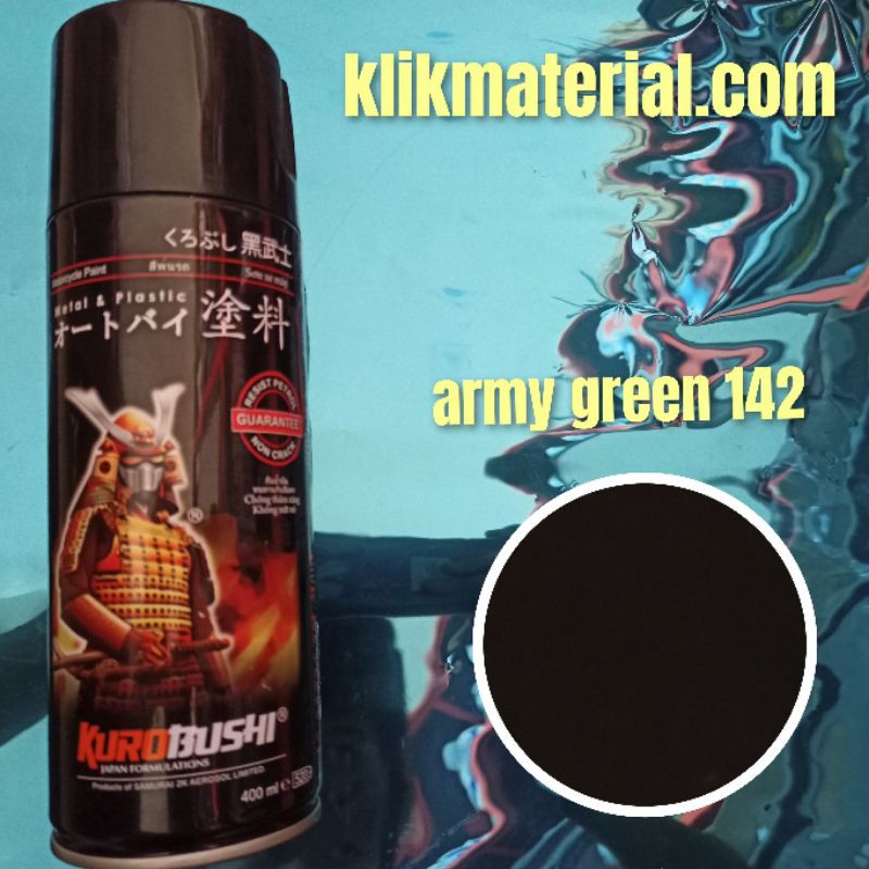 cat semprot samurai army green 142 hijau tentara pilok pylox pilox spray paint