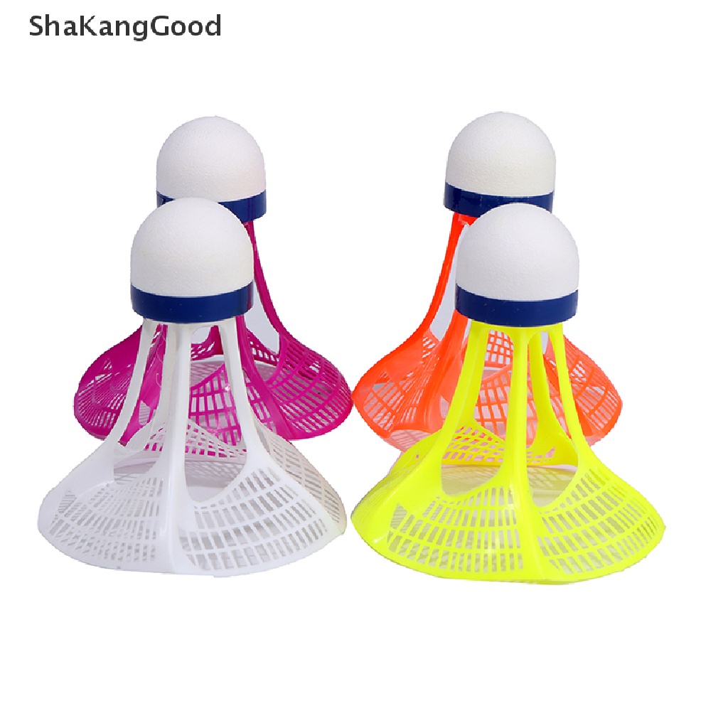 3pcs / Pak Shuttlecock Bahan Plastik Nilon Stabil Tahan Lama Untuk Outdoor