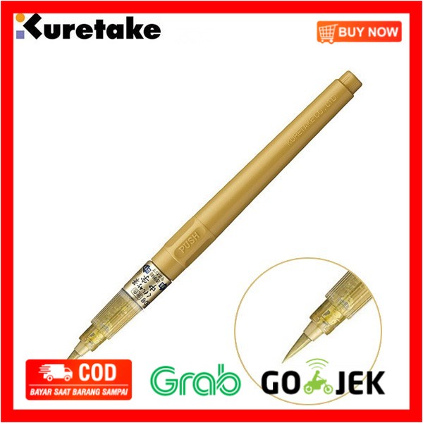 

(BISA COD) Kuretake Brush Pen No. 60 Gold / Brush Pen Gold