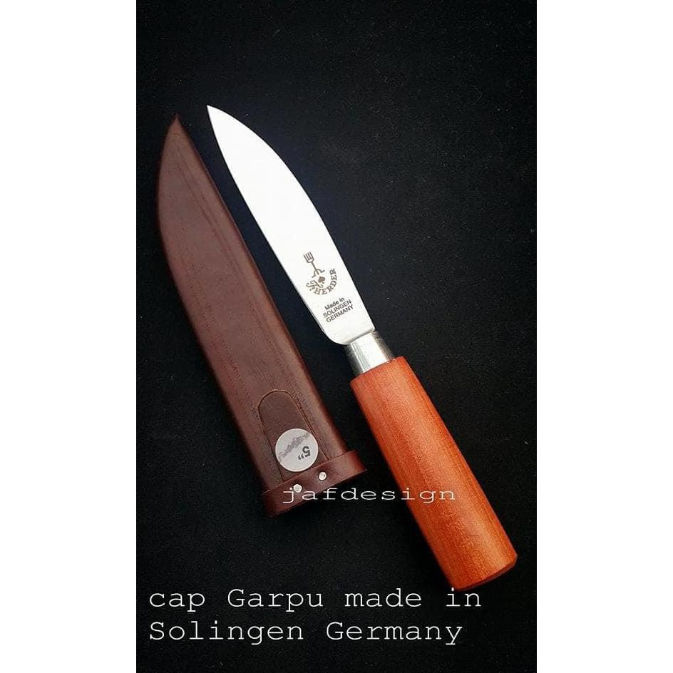 Promo Pisau cap Garpu 5" + Sarung kulit Terlaris