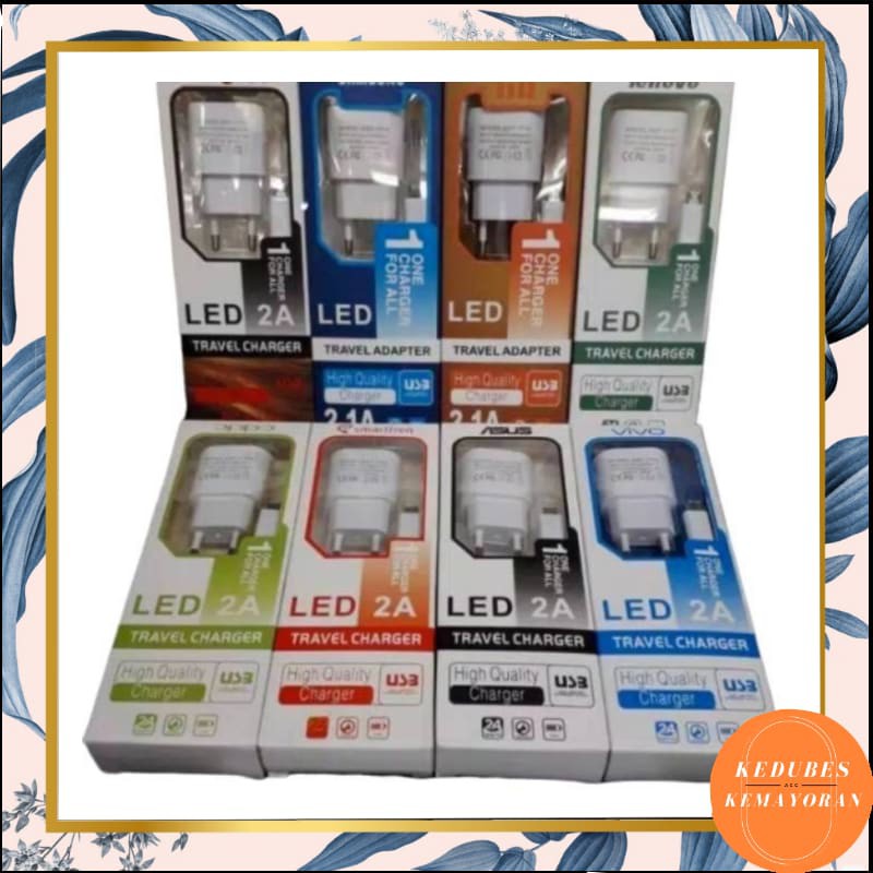 Charger Led 2.1A XIAOMI, SAMSUNG , OPPO, ASUS , LENOVO 1usb Hight Quality