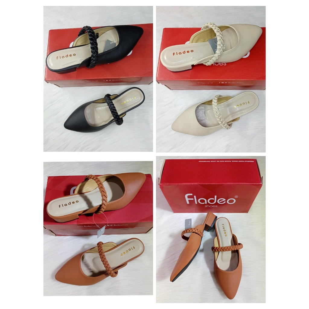 sepatu wanita brand fladeo original-Flatshoes Fladeo Original terbaru kekinian-casual kerja kulit