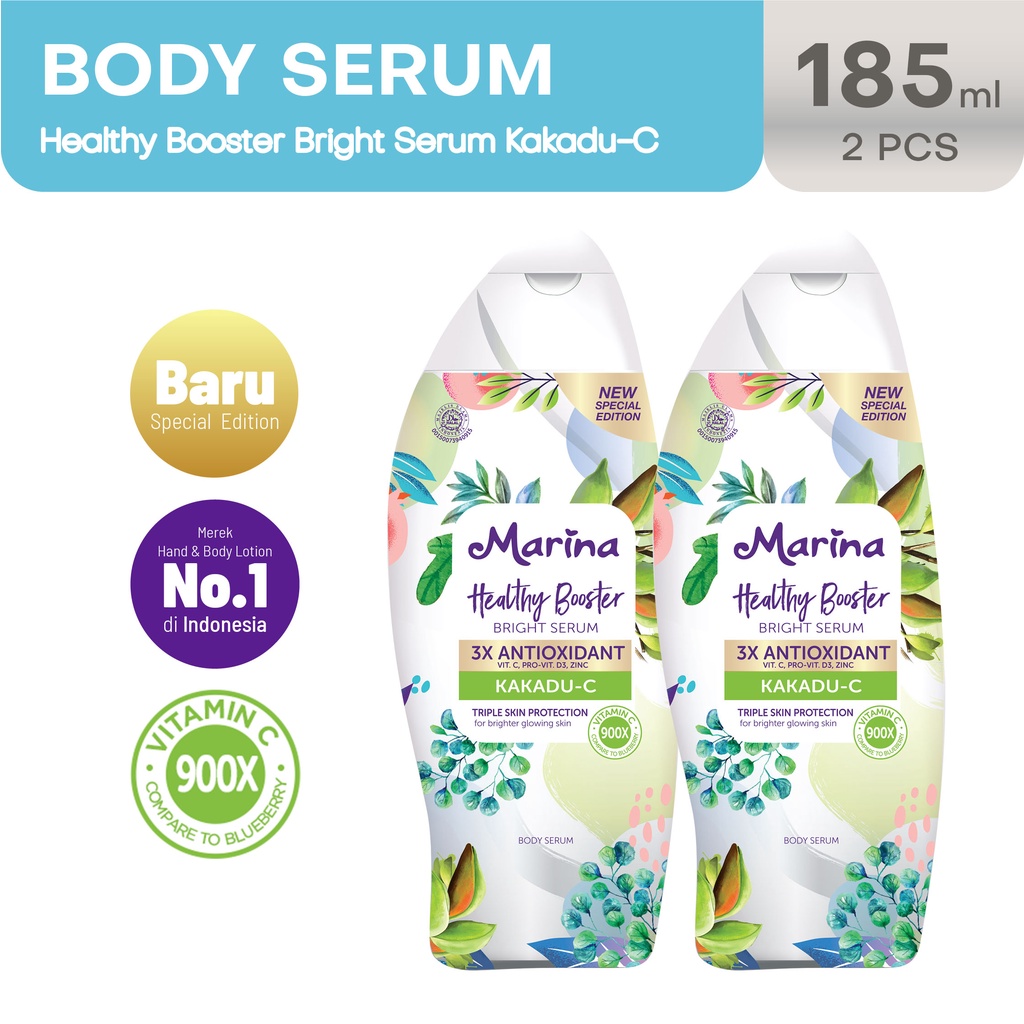 Marina Healthy Booster Bright Serum Kakadu [ 185ml - 2pcs ] - Exp : 04.2026