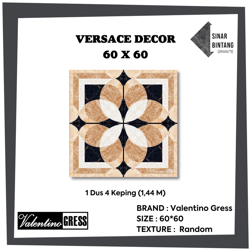 Granit 60 X 60 | Granit Lantai Versace Decor VALENTINO GRESS